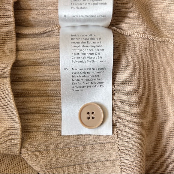 Nwt COS Wide Ribbed V Neck Cardigan Khaki - Picture 4 of 11